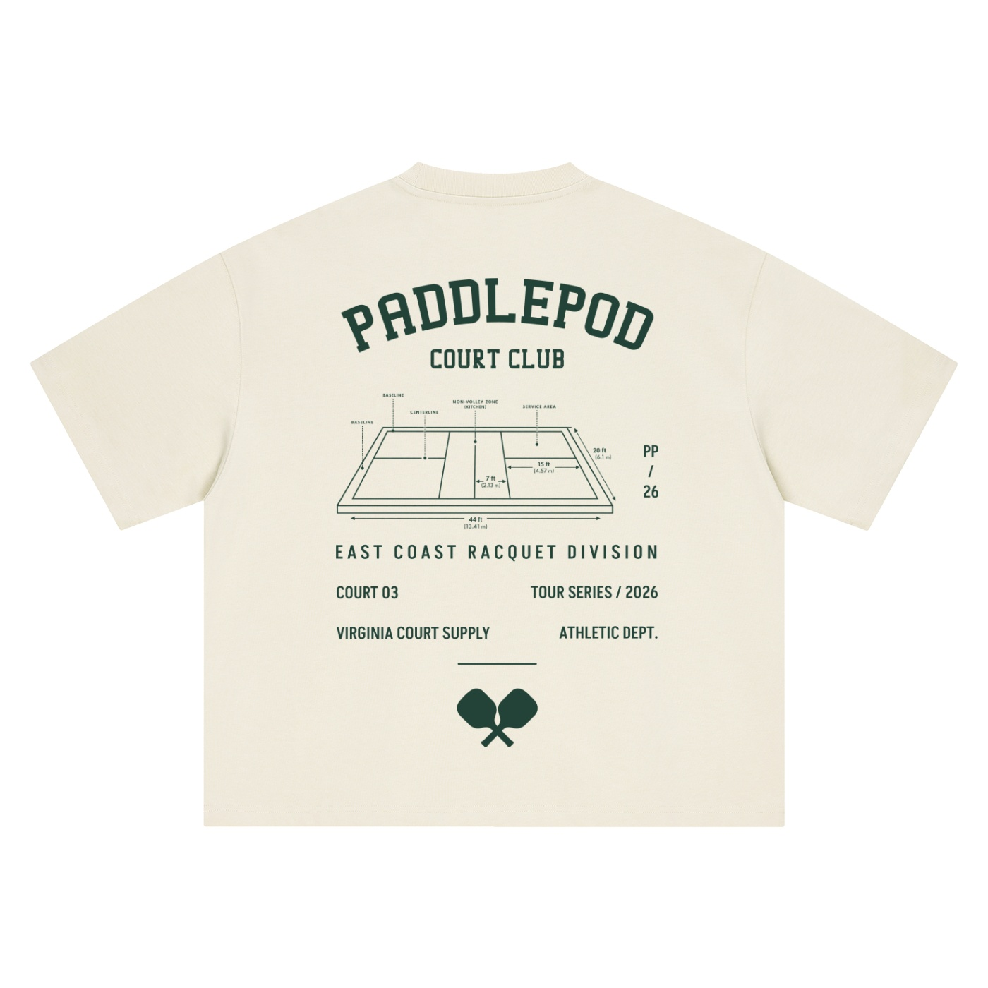 PaddlePod Court Spec Tee - Image 2